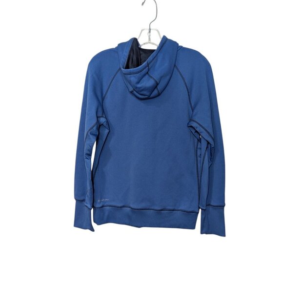 Nike Therma Fit Hoodie Blue Embroidered logo SZ M - Picture 2 of 5